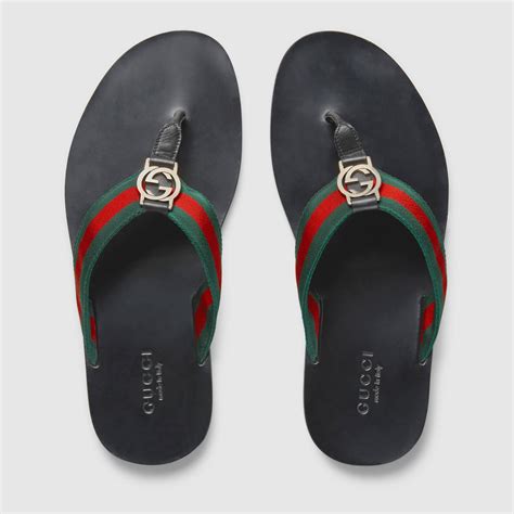 gucci men slip on sandal|Gucci men's shoes for less.